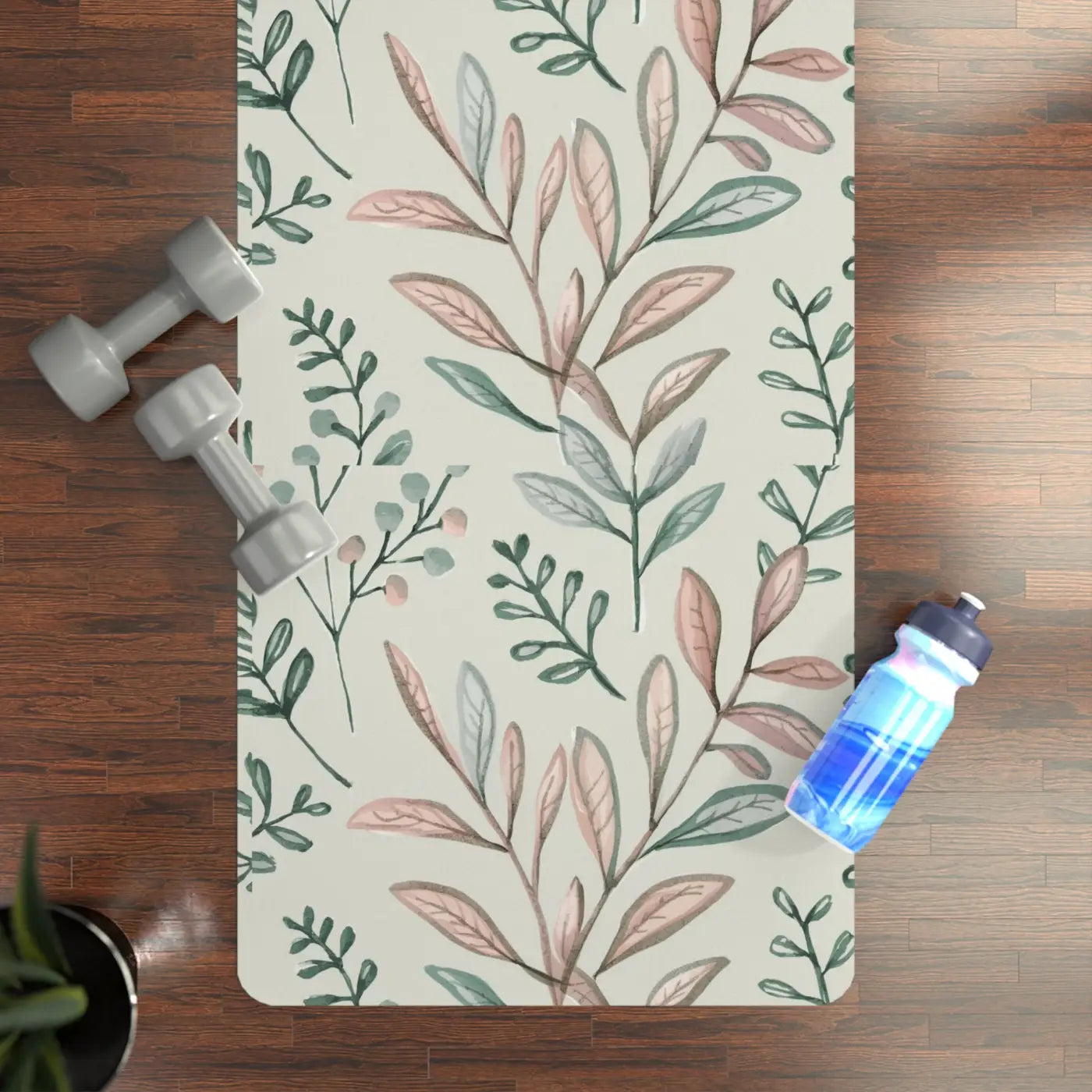 Foliage Rubber Yoga Mat - Vibrant Energy Design - DipaliZ