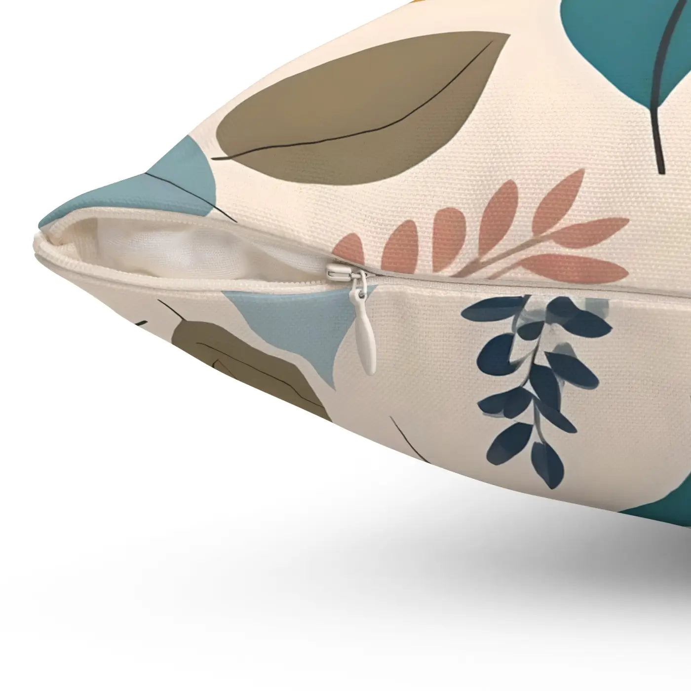 Retro Foliage Throw Pillow - Spun Polyester Square Design - DipaliZ