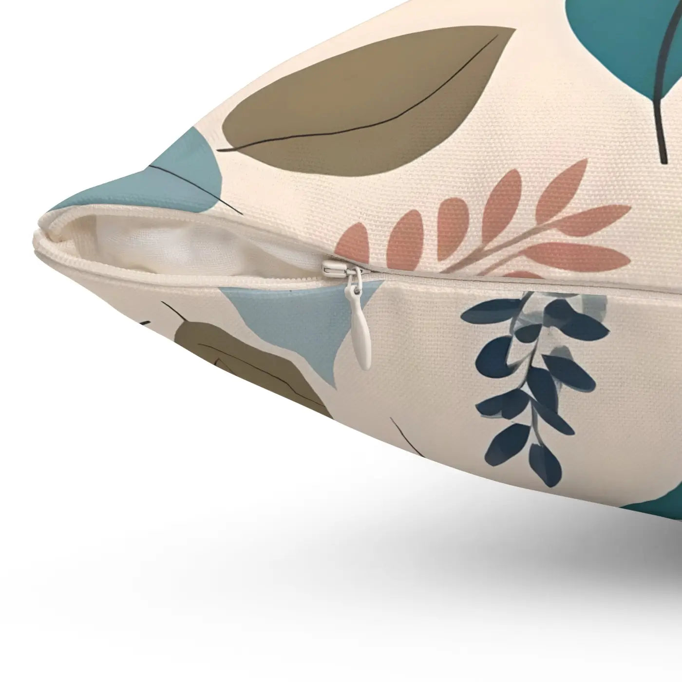 Retro Foliage Throw Pillow - Spun Polyester Square Design - DipaliZ