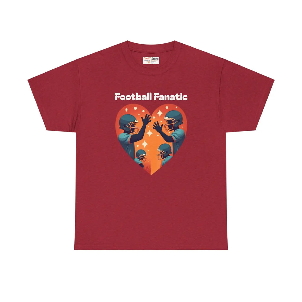 Heavy Cotton Football Tee - Game Day Essential - DipaliZ