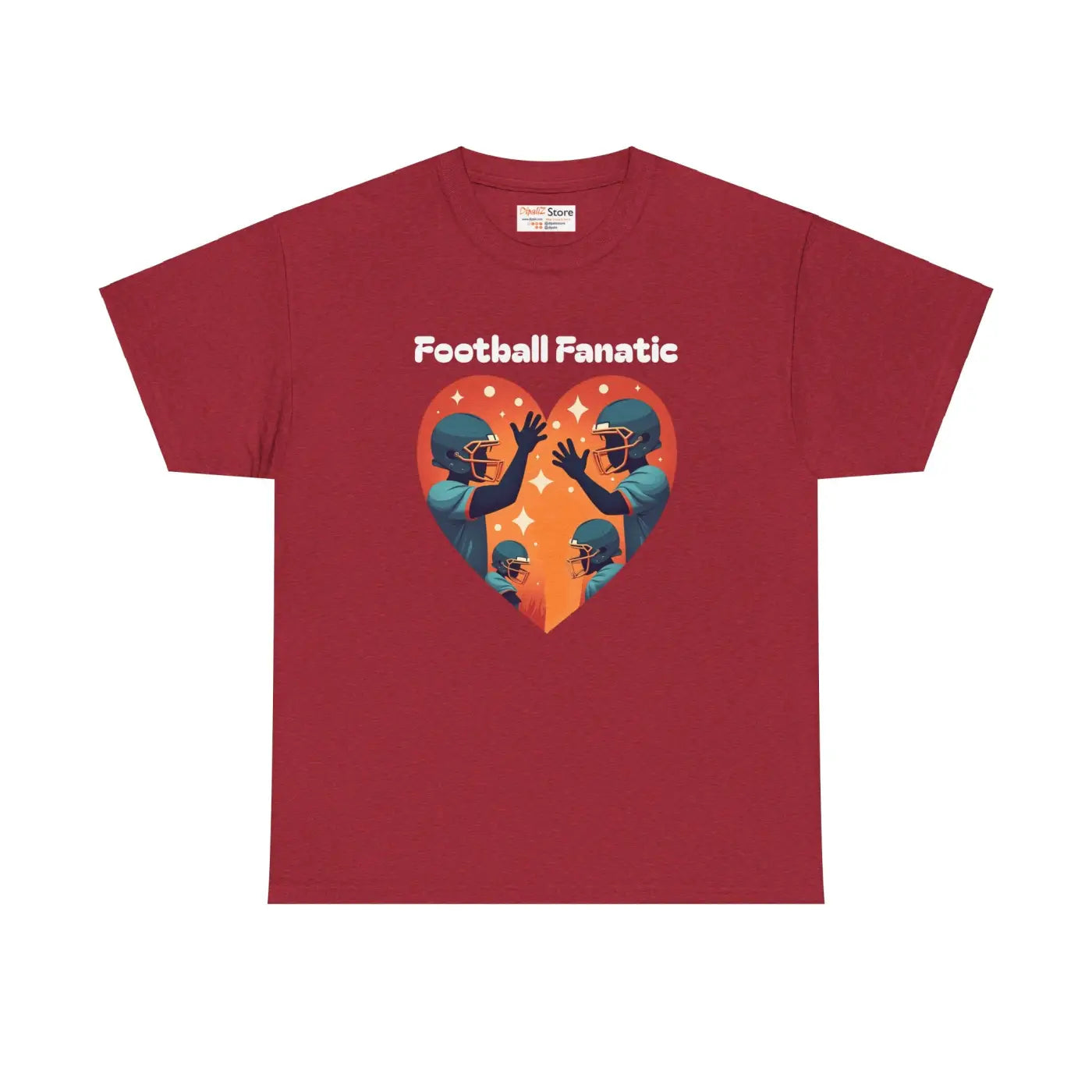 Heavy Cotton Football Tee - Game Day Essential - DipaliZ
