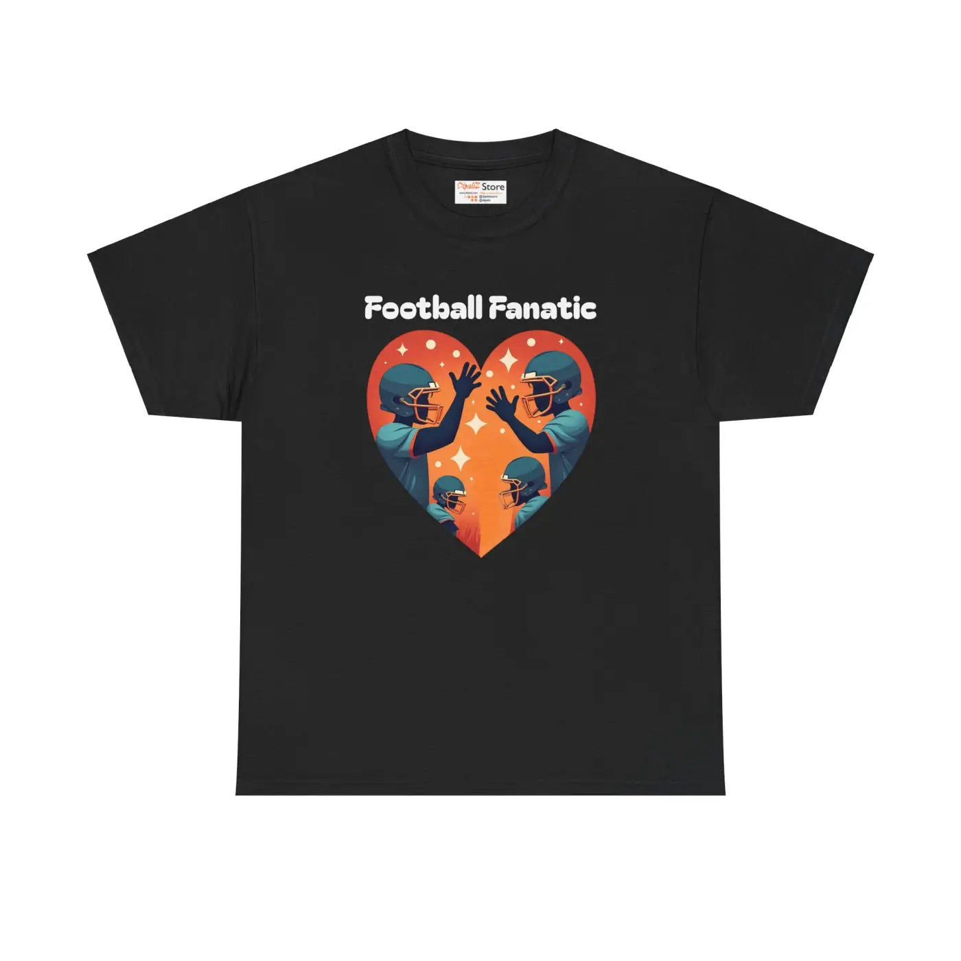 Heavy Cotton Football Tee - Game Day Essential - DipaliZ