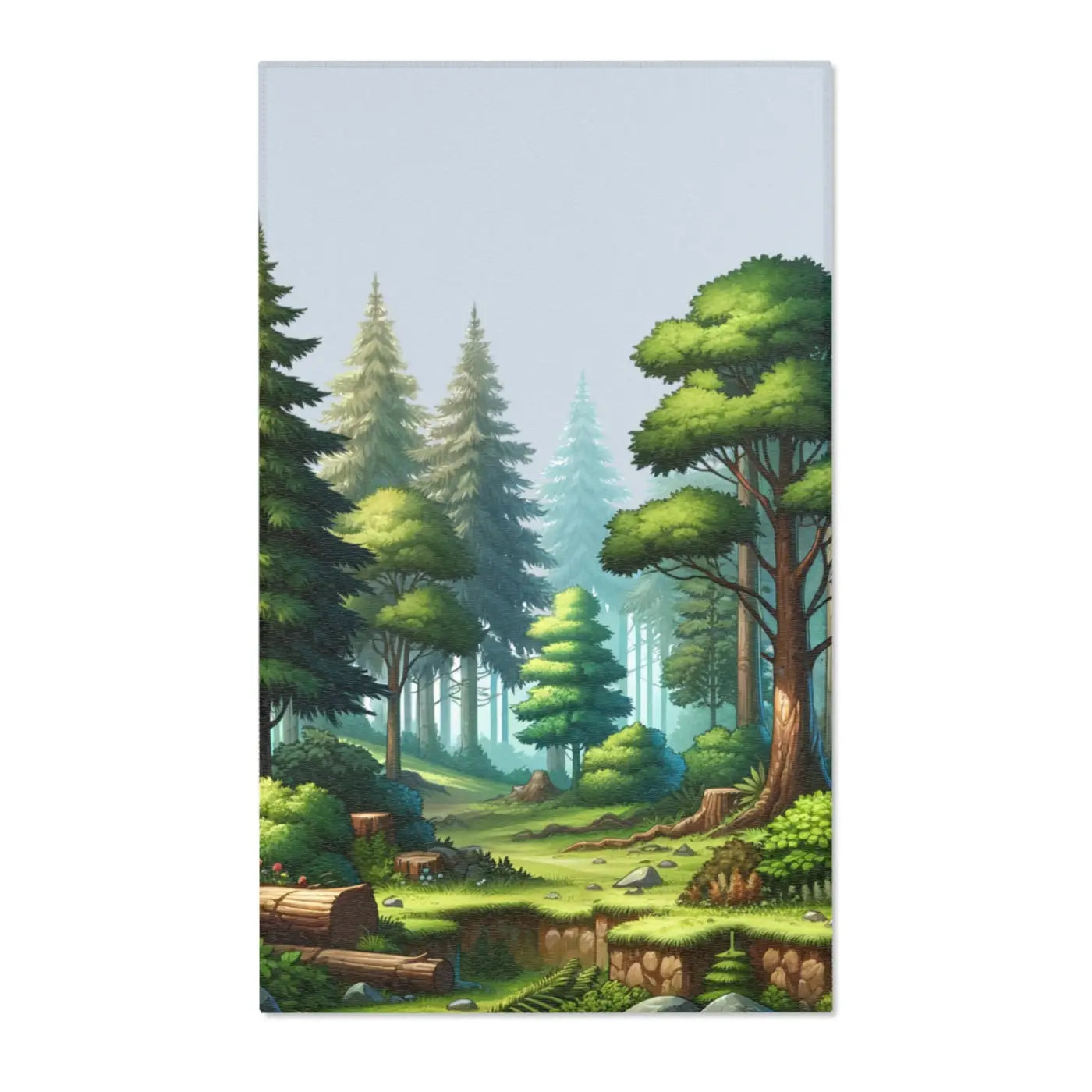 Forest Landscape Area Rugs - Polyester Chenille Design - DipaliZ