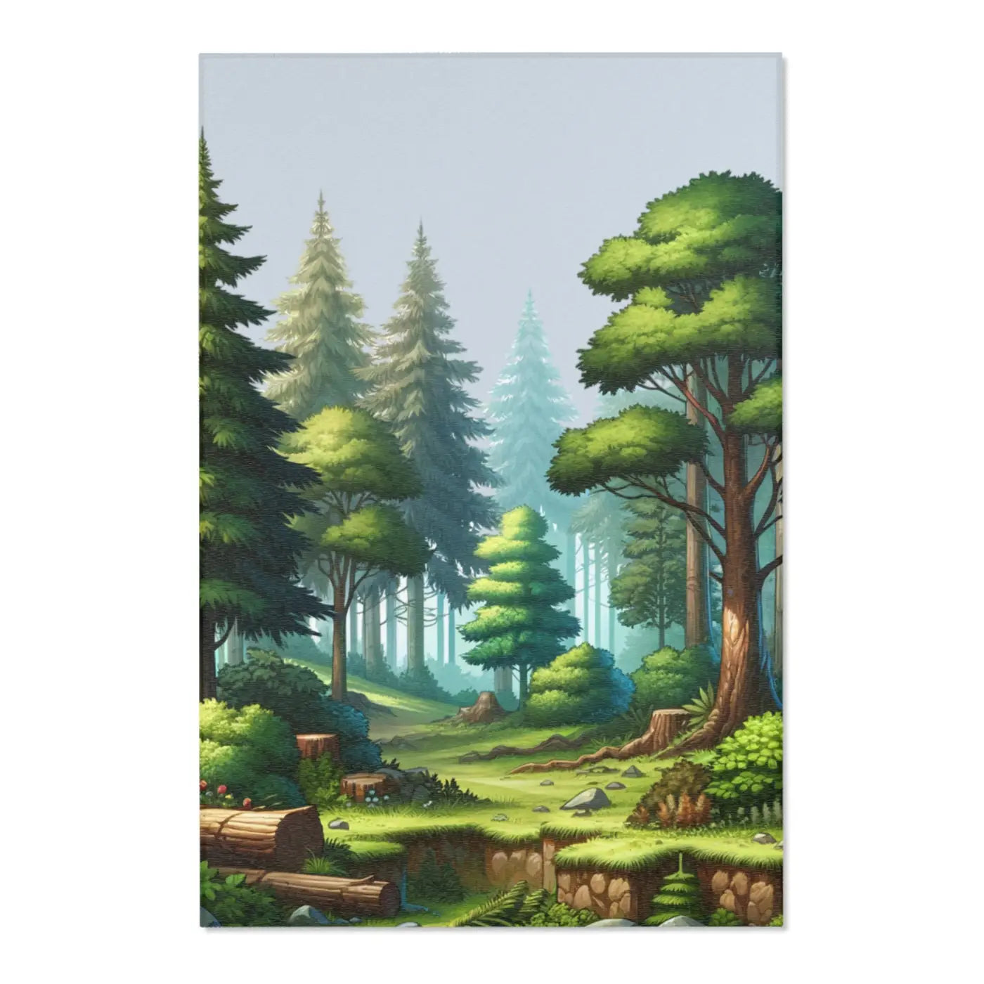 Forest Landscape Area Rugs - Polyester Chenille Design - DipaliZ
