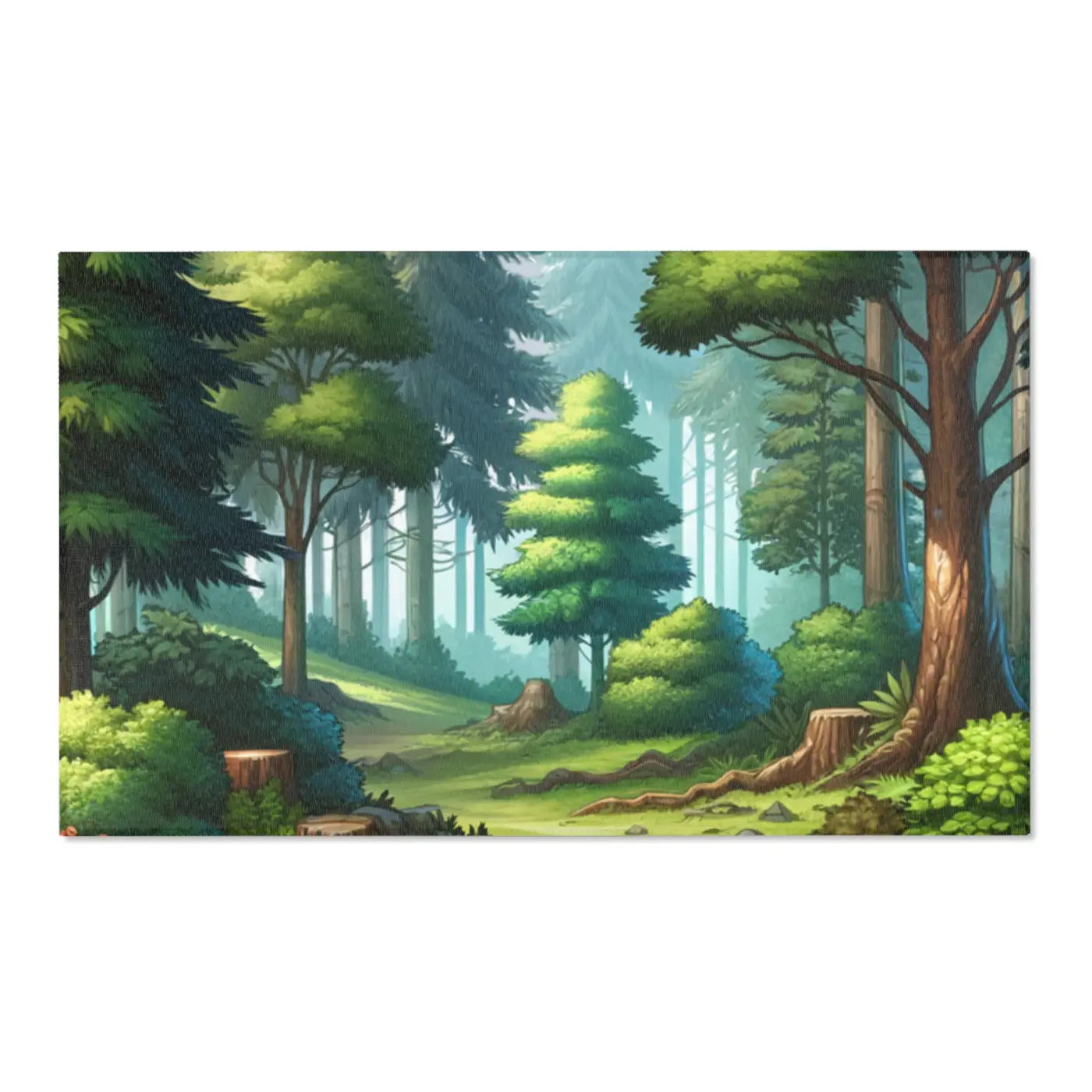 Forest Landscape Area Rugs - Polyester Chenille Design - DipaliZ