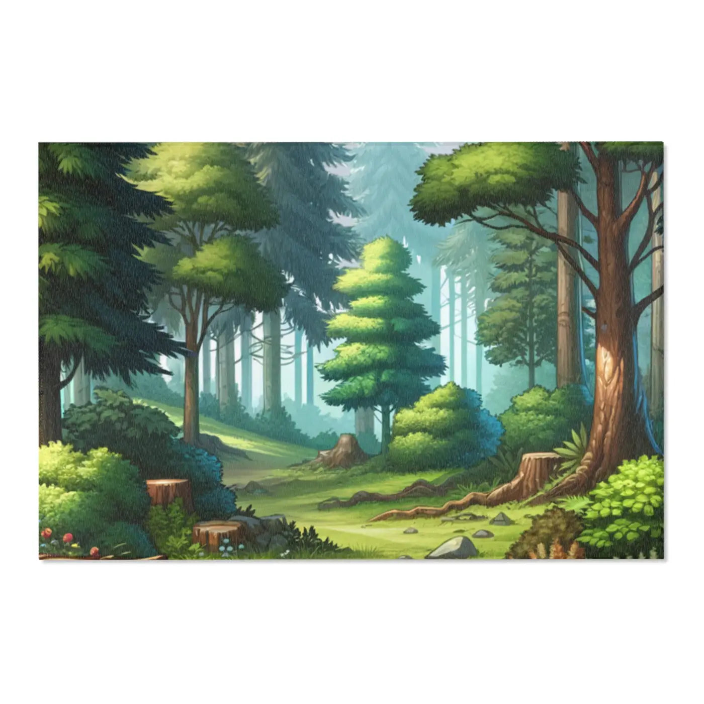 Forest Landscape Area Rugs - Polyester Chenille Design - DipaliZ