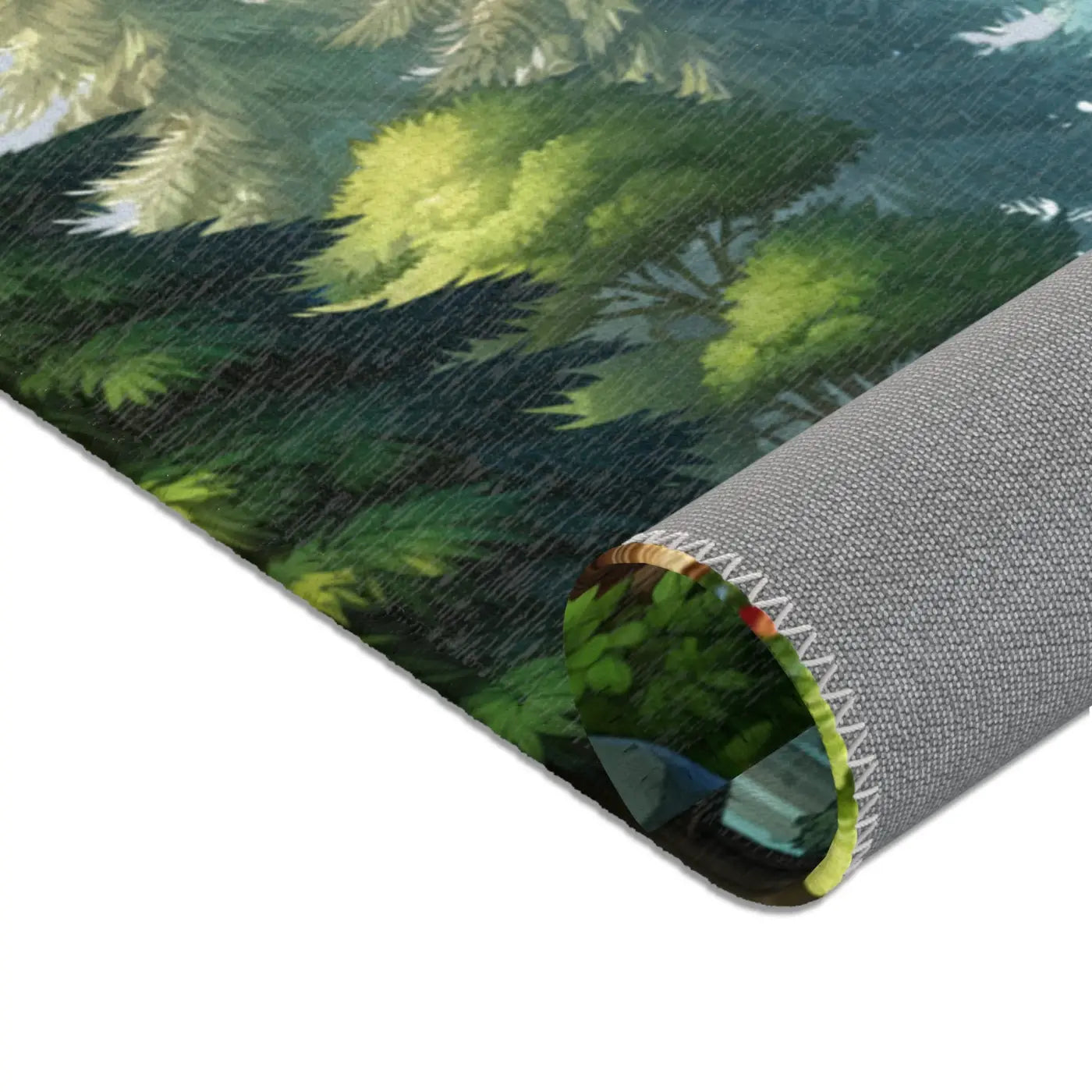 Forest Landscape Area Rugs - Polyester Chenille Design - DipaliZ