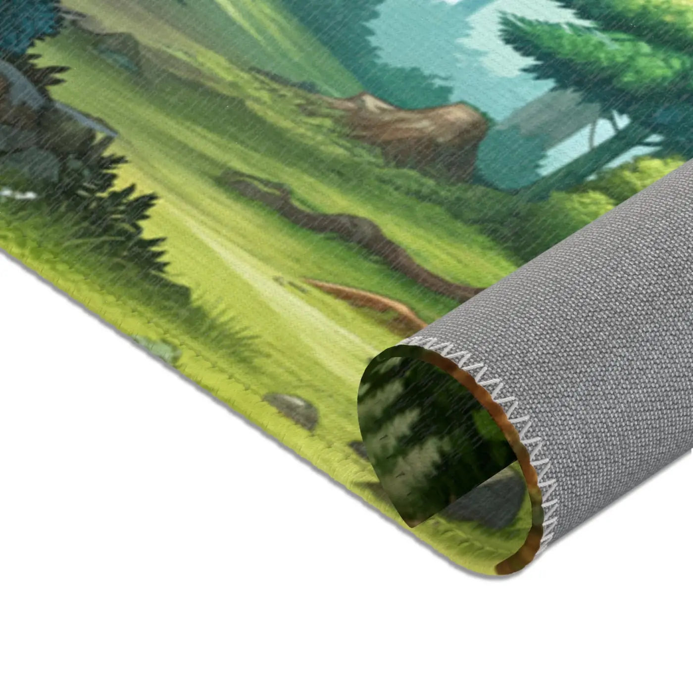 Forest Landscape Area Rugs - Polyester Chenille Design - DipaliZ