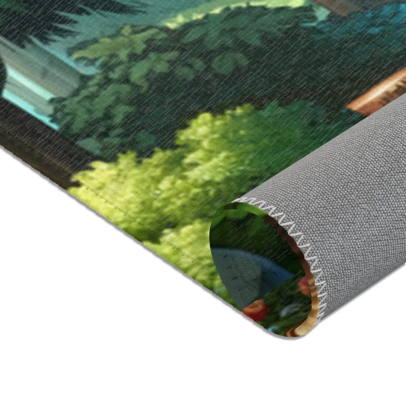 Forest Landscape Area Rugs - Polyester Chenille Design - DipaliZ