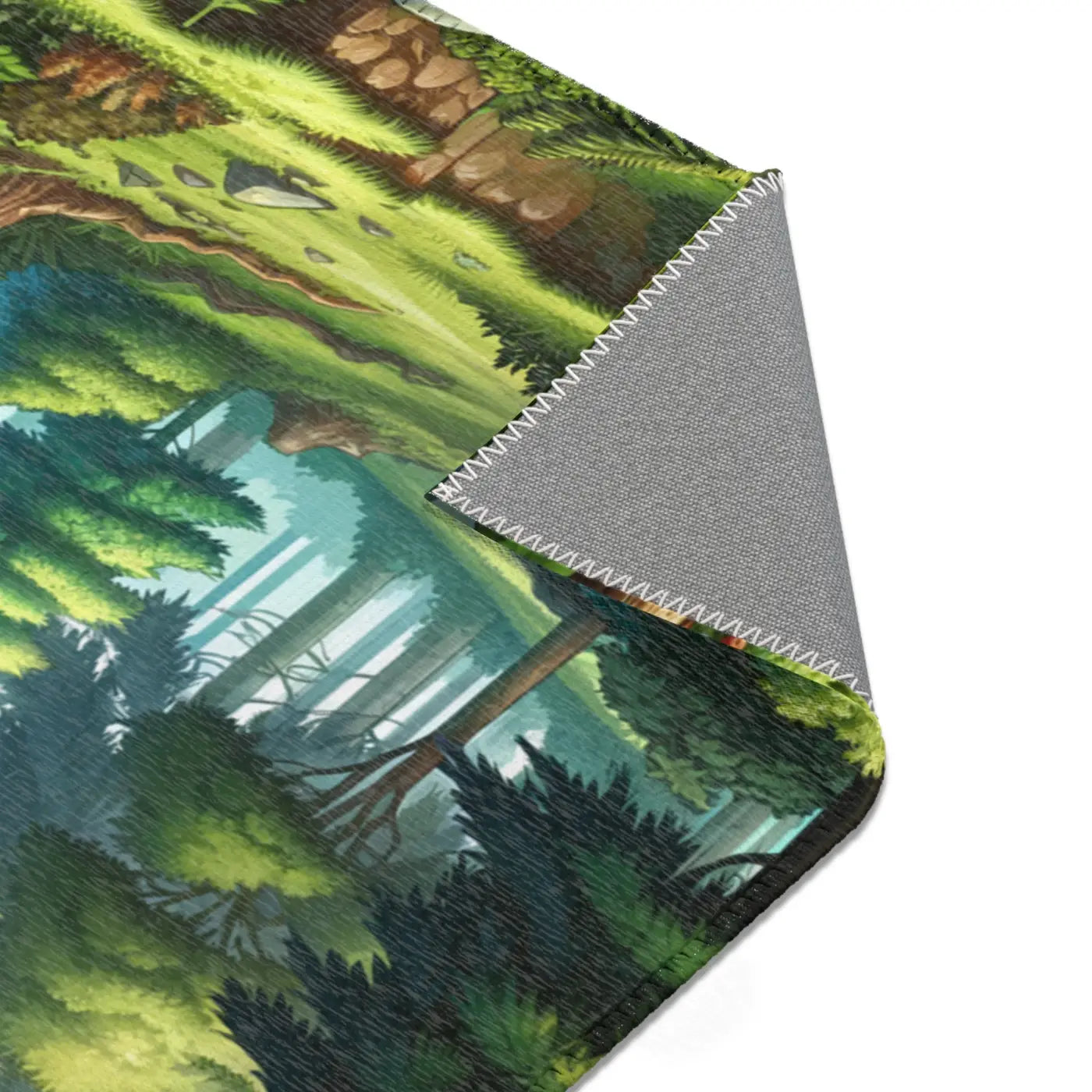 Forest Landscape Area Rugs - Polyester Chenille Design - DipaliZ