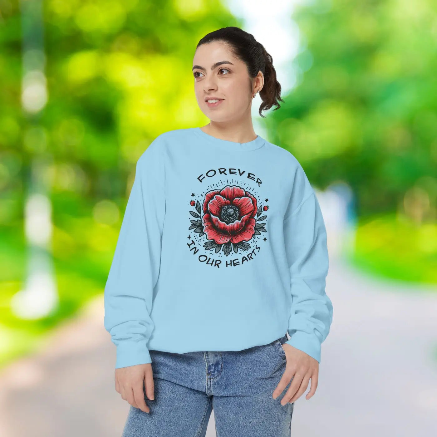 Hearts Sweatshirt - Unisex Garment-Dyed Comfort - DipaliZ