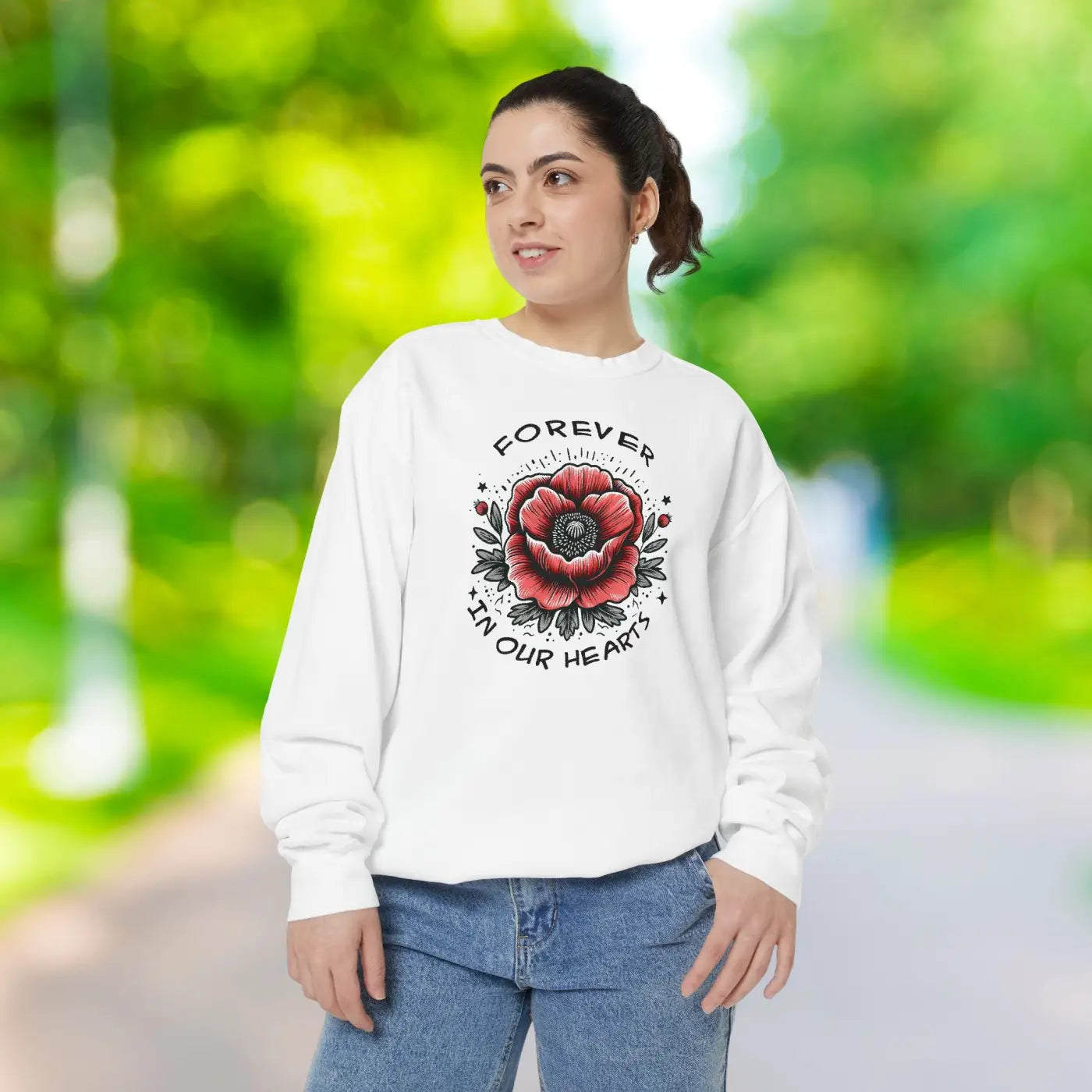 Hearts Sweatshirt - Unisex Garment-Dyed Comfort - DipaliZ