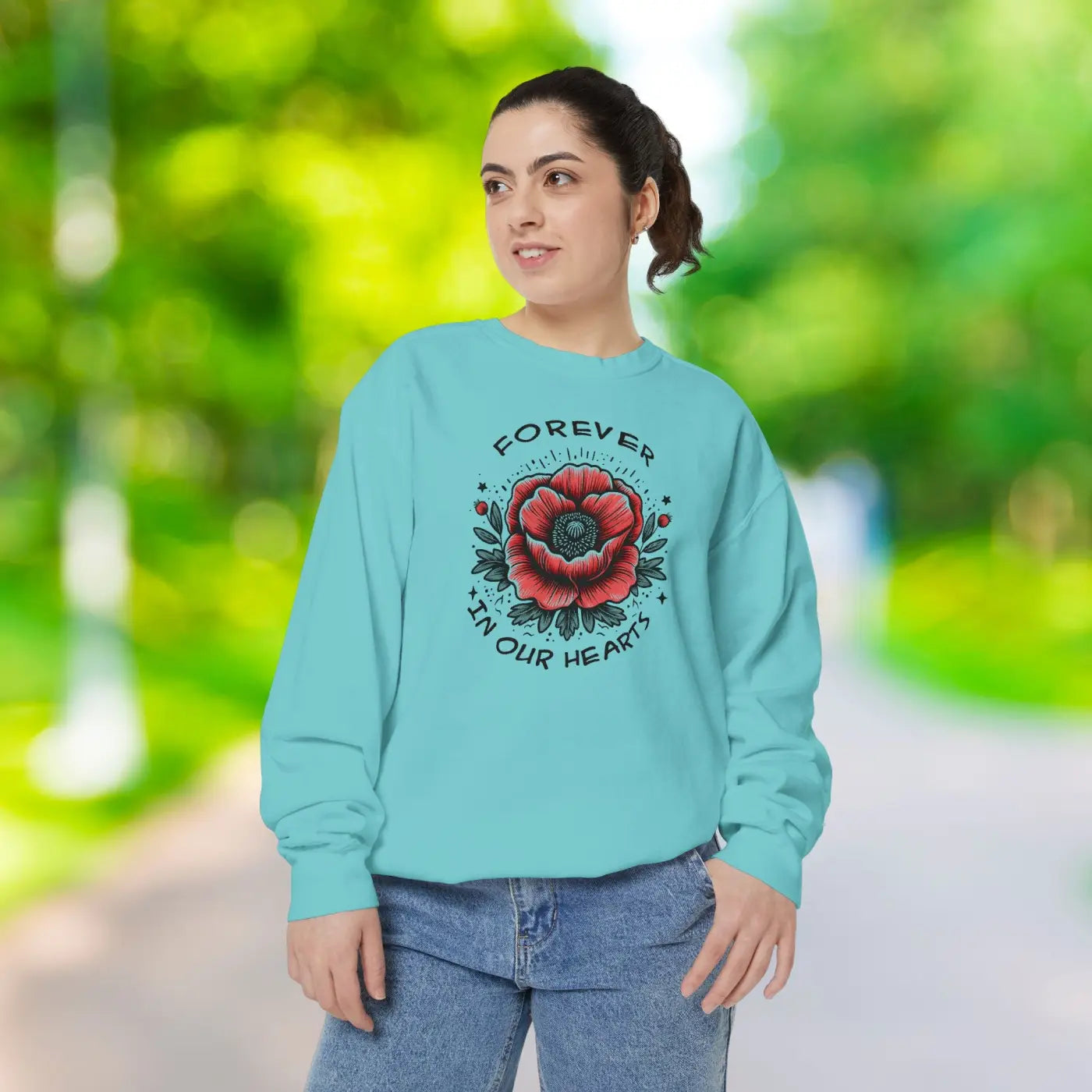 Hearts Sweatshirt - Unisex Garment-Dyed Comfort - DipaliZ