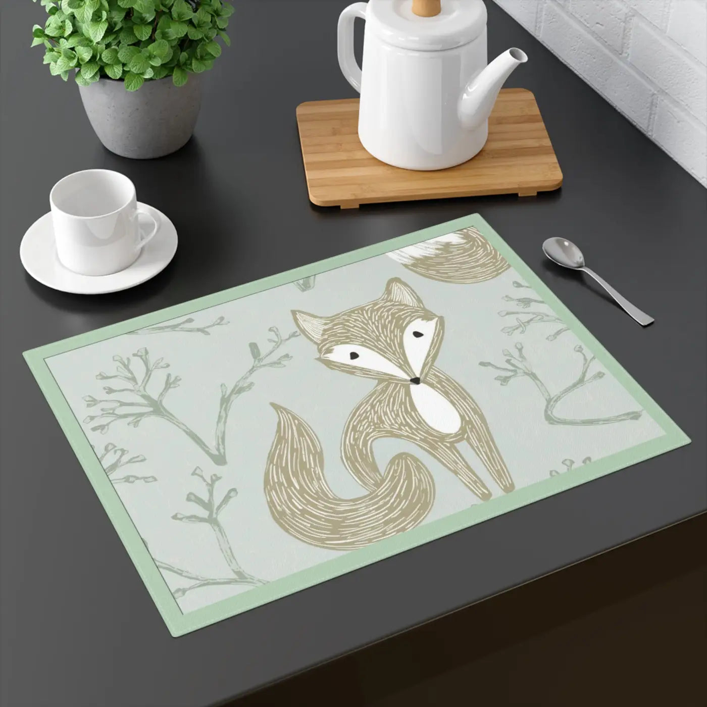 Fox Placemat - Playful Cotton Graphic Design - DipaliZ