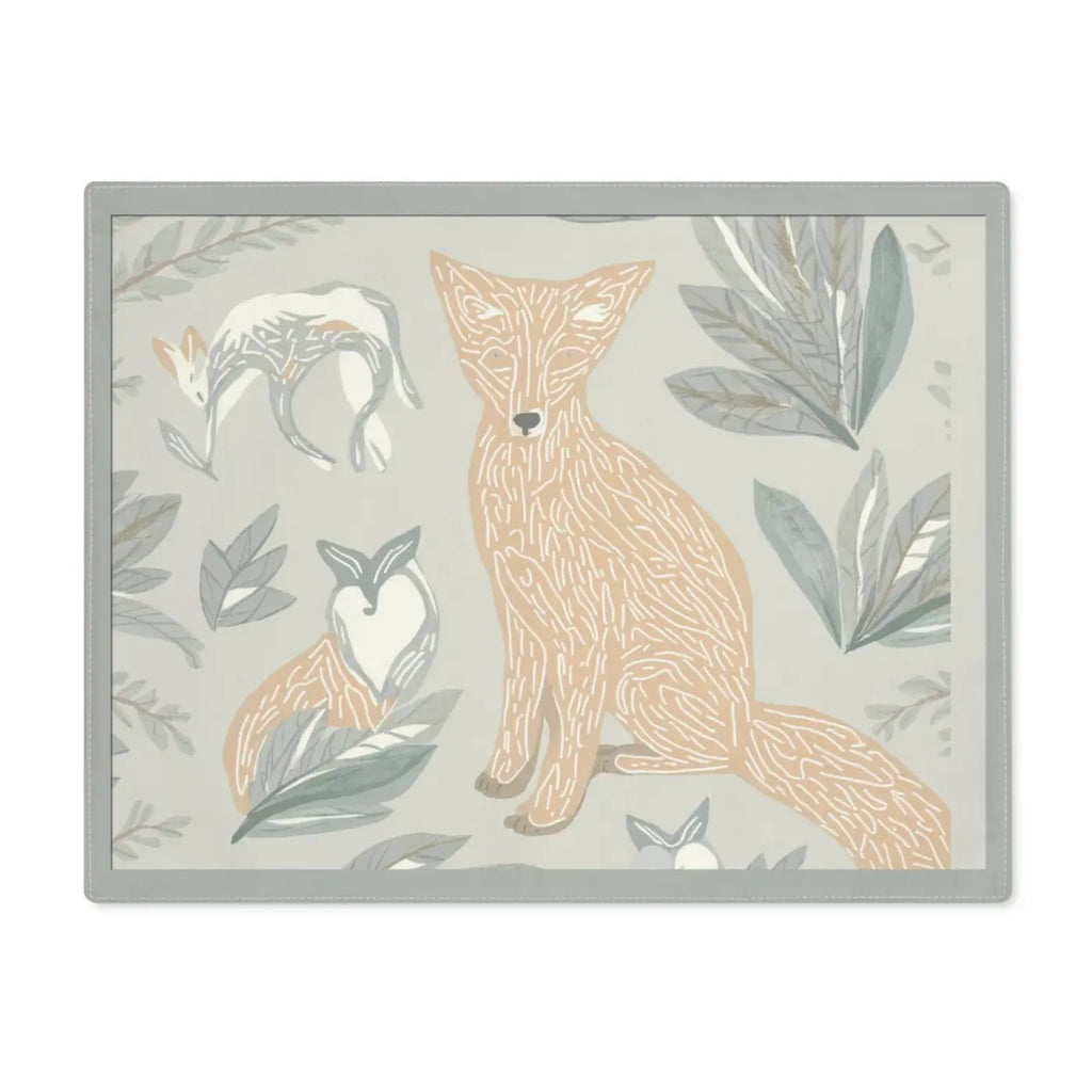 Fox Graphic Art Placemat - Cotton Table Decor - DipaliZ