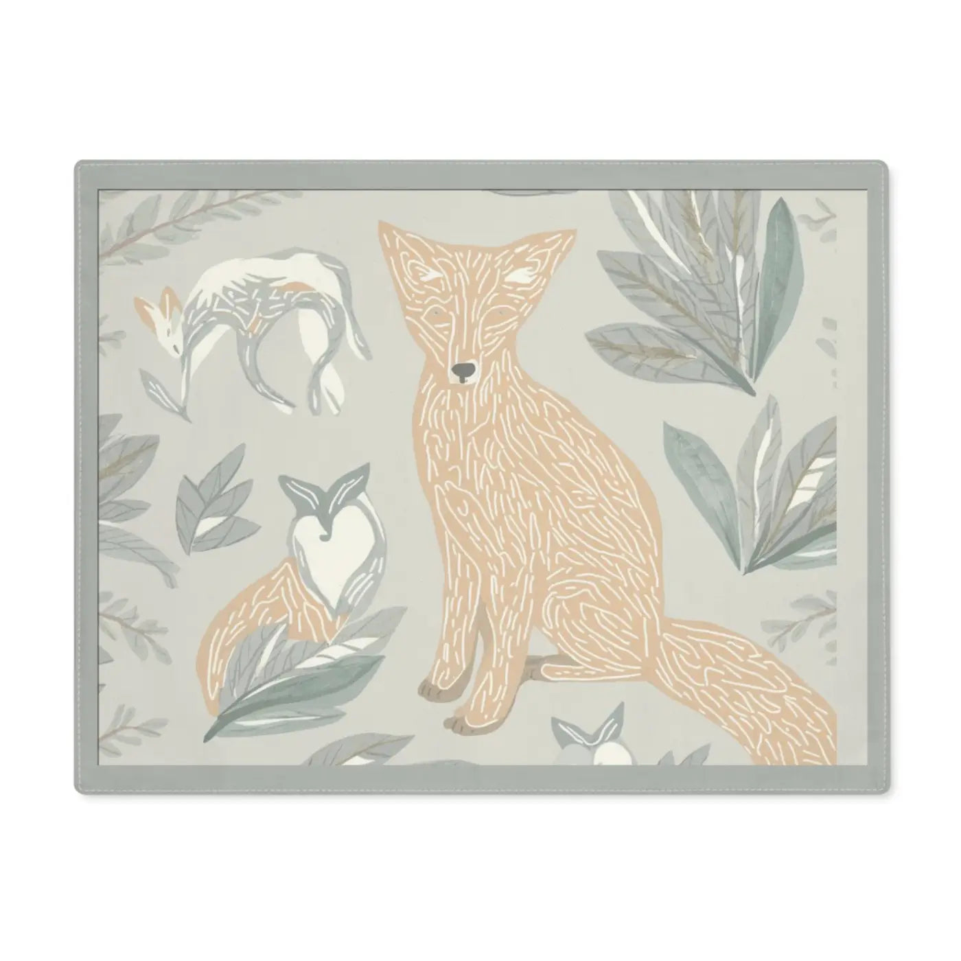 Fox Graphic Art Placemat - Cotton Table Decor - DipaliZ