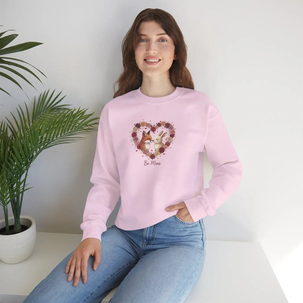 Fox Heart Crewneck - Woodland Valentine Sweatshirt - DipaliZ