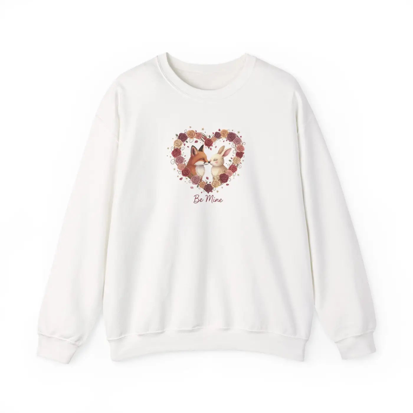 Fox Heart Crewneck - Woodland Valentine Sweatshirt - DipaliZ