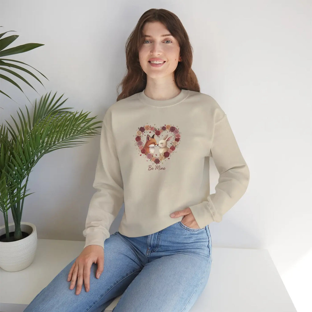 Fox Heart Crewneck - Woodland Valentine Sweatshirt - DipaliZ