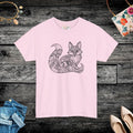 Fox Mandala Unisex Tee - Heavy Cotton Statement Wear - DipaliZ