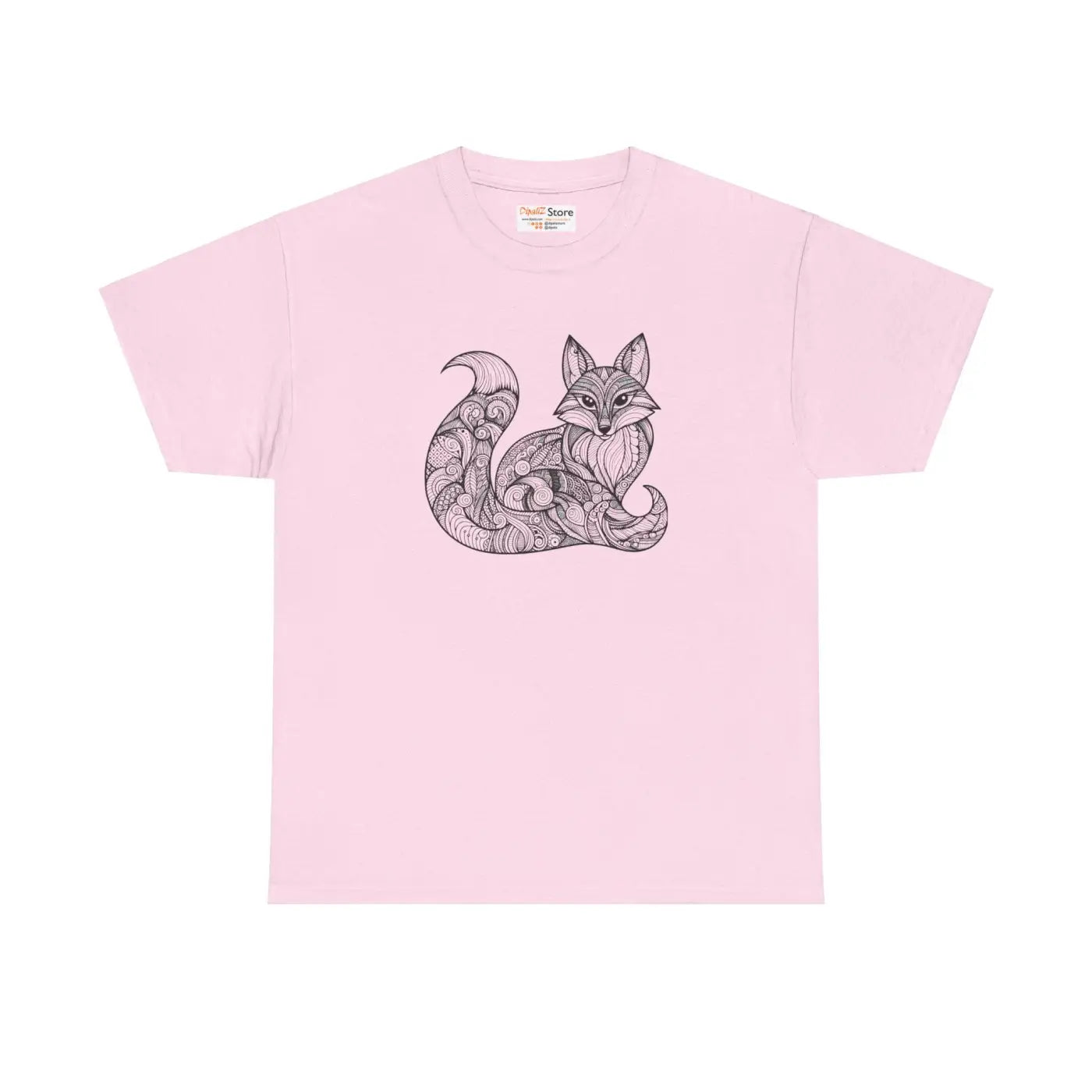 Fox Mandala Unisex Tee - Heavy Cotton Statement Wear - DipaliZ