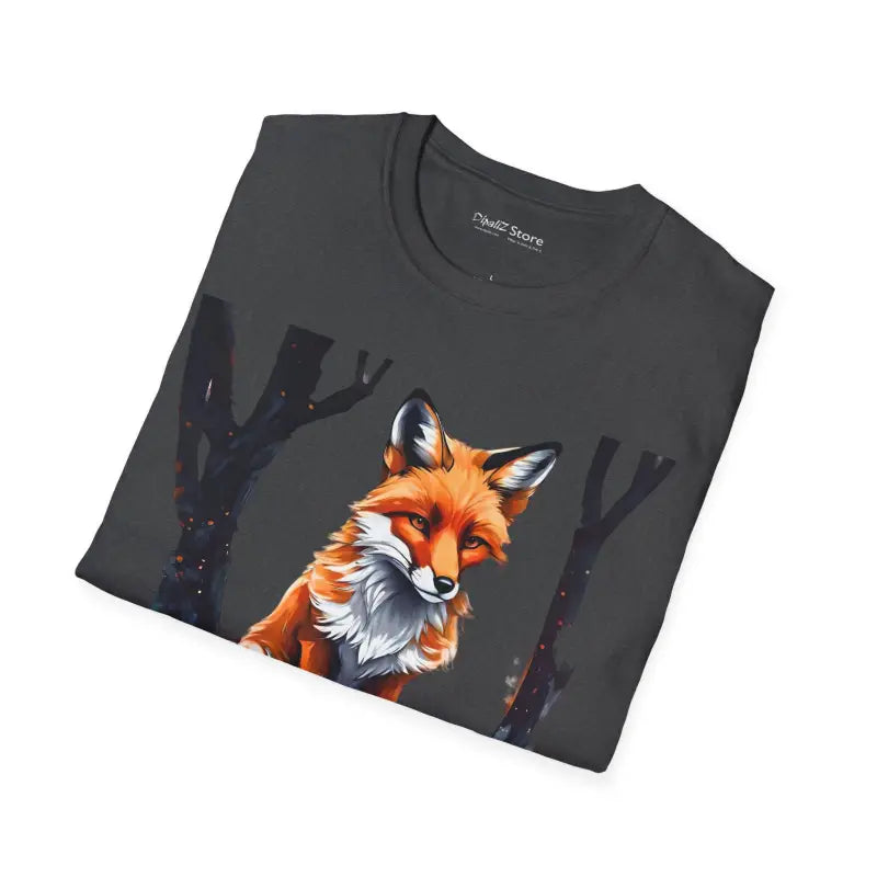 Red Fox Softstyle T-Shirt - Cozy Woodland Tee - DipaliZ
