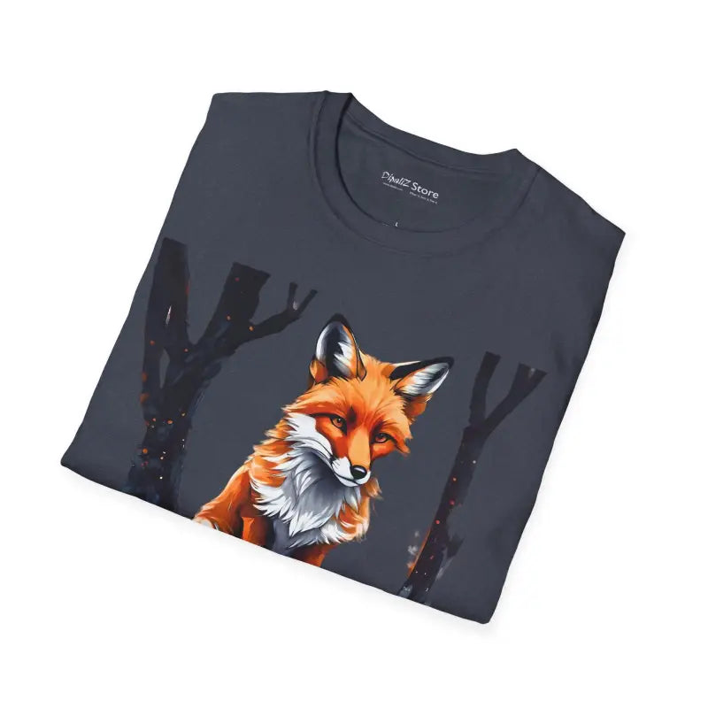 Red Fox Softstyle T-Shirt - Cozy Woodland Tee - DipaliZ