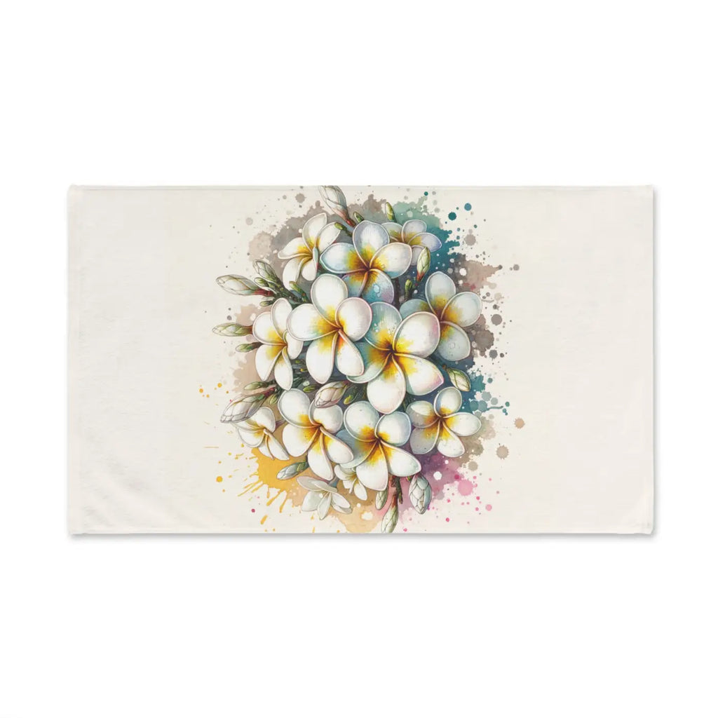 Frangipani Flowers Hand Towel - Bathroom Decor - DipaliZ
