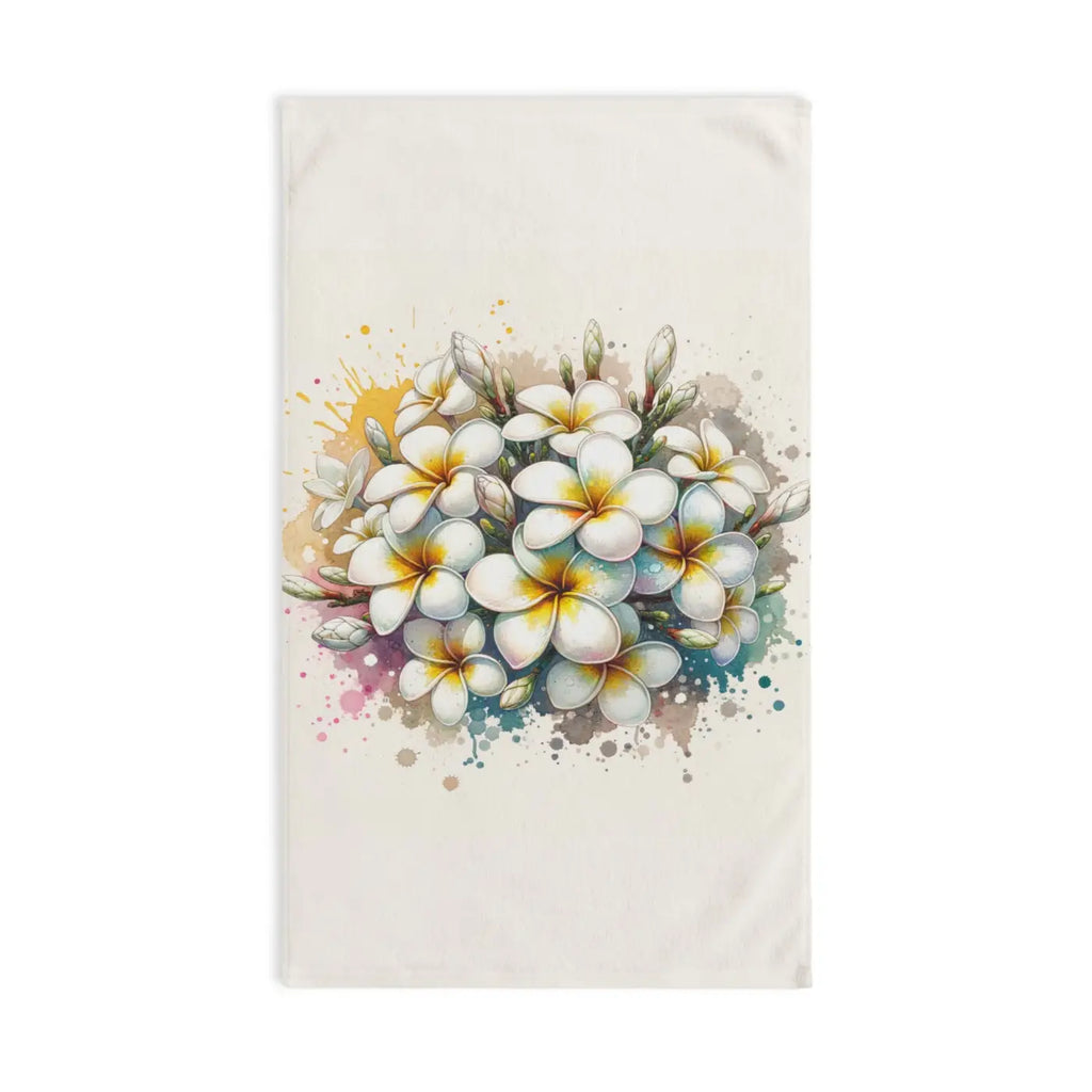 Frangipani Flowers Hand Towel - Bathroom Decor - DipaliZ