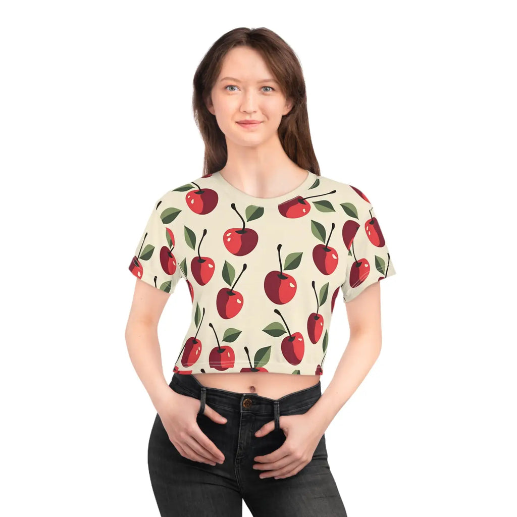 Cherry Crop Tee - Fresh Summer Vibes Style - DipaliZ
