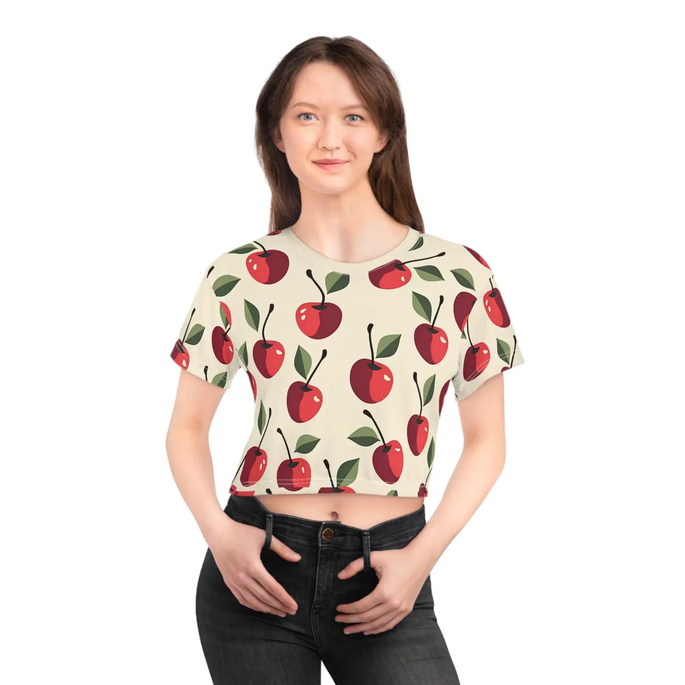 Cherry Crop Tee - Fresh Summer Vibes Style - DipaliZ