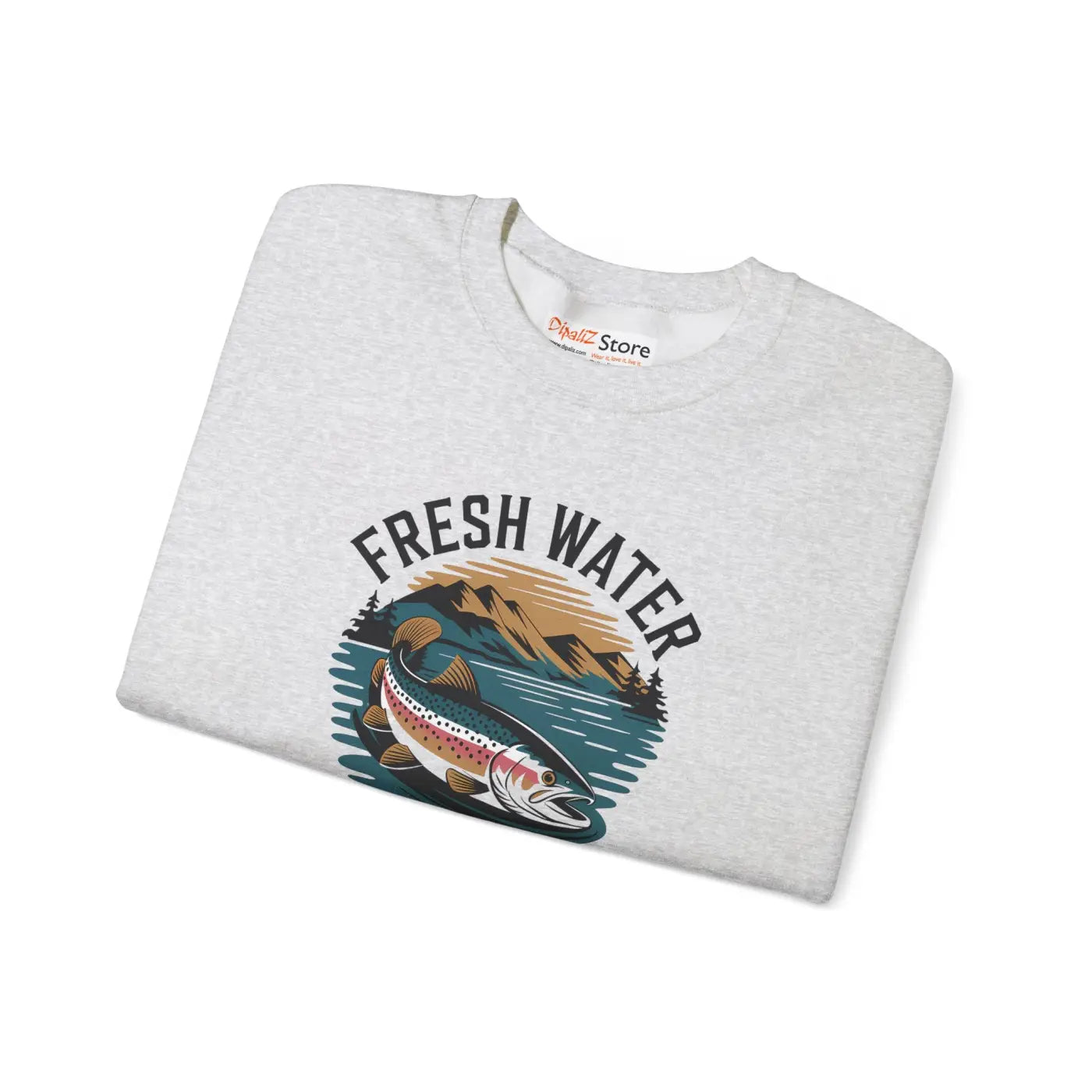 Fresh Water Hunter Heavy Blend Crewneck - Unisex Comfort - DipaliZ