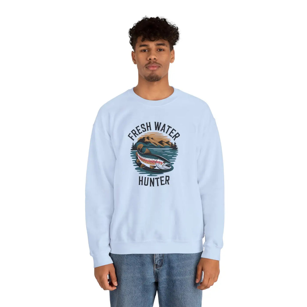 Fresh Water Hunter Heavy Blend Crewneck - Unisex Comfort - DipaliZ