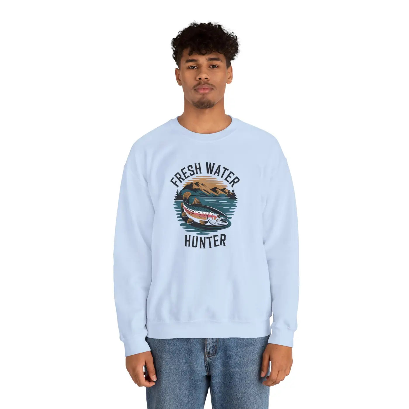 Fresh Water Hunter Heavy Blend Crewneck - Unisex Comfort - DipaliZ