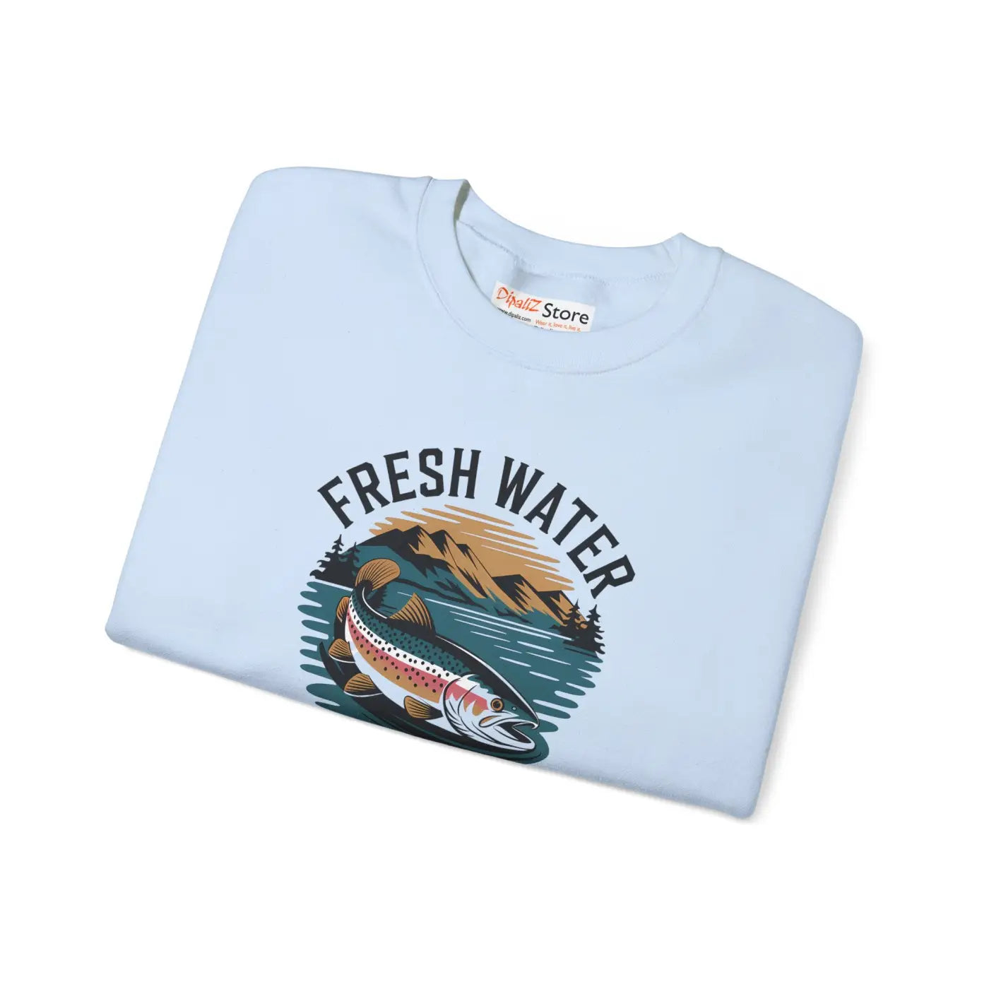 Fresh Water Hunter Heavy Blend Crewneck - Unisex Comfort - DipaliZ