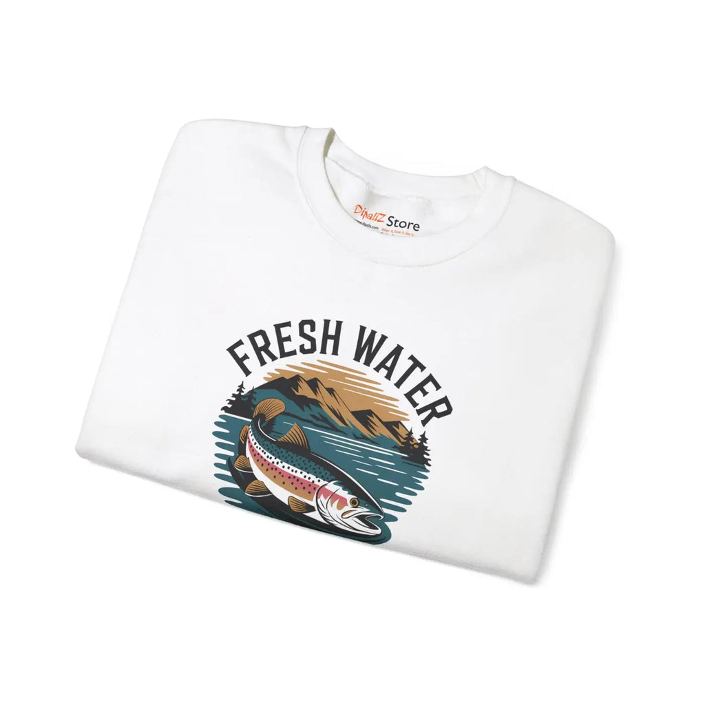 Fresh Water Hunter Heavy Blend Crewneck - Unisex Comfort - DipaliZ