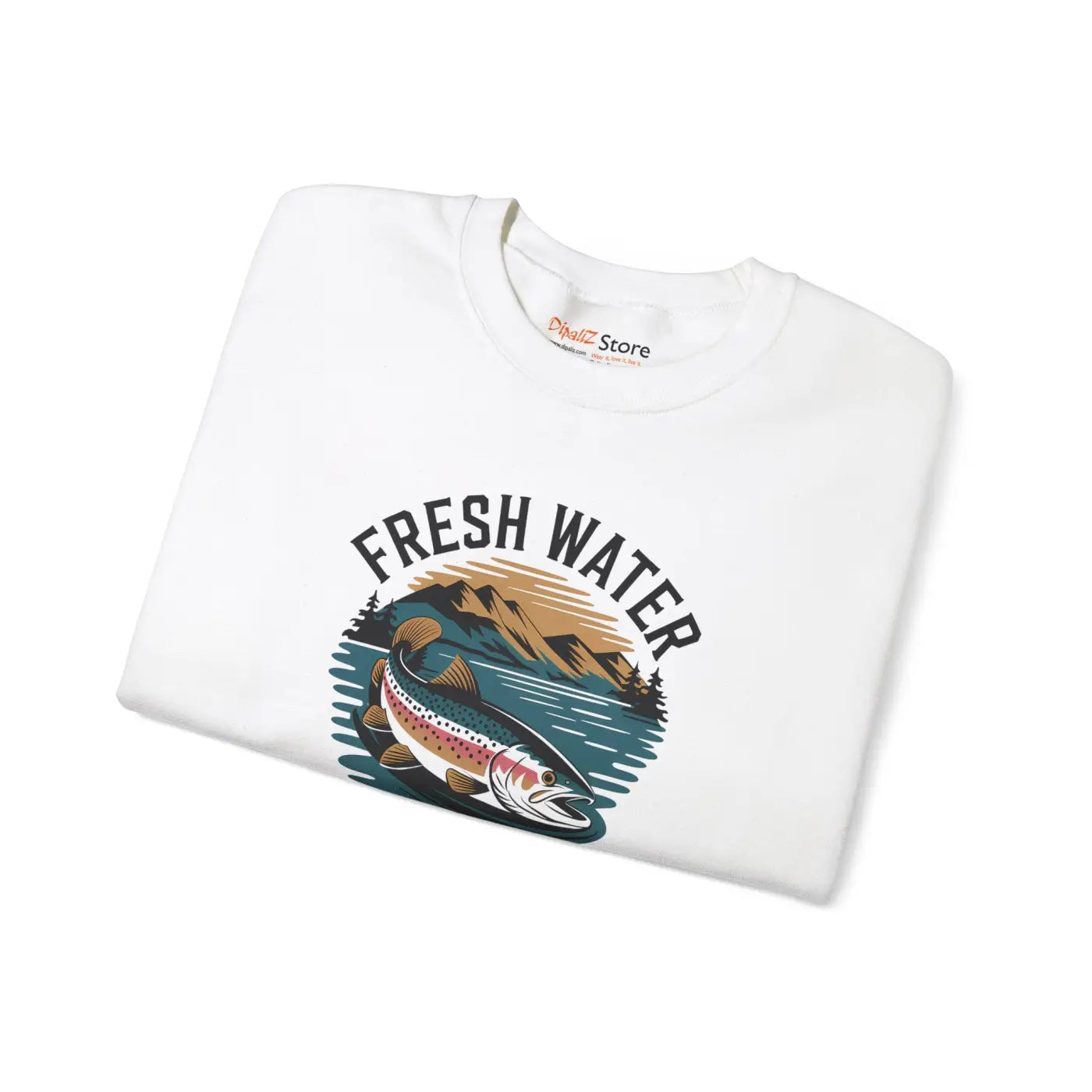Fresh Water Hunter Heavy Blend Crewneck - Unisex Comfort - DipaliZ