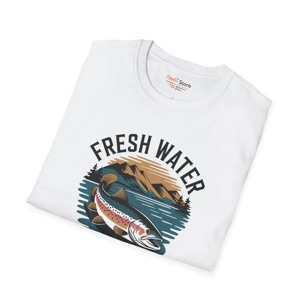 Fresh Water Hunters Unisex Softstyle Tee - Fishing Gear - DipaliZ