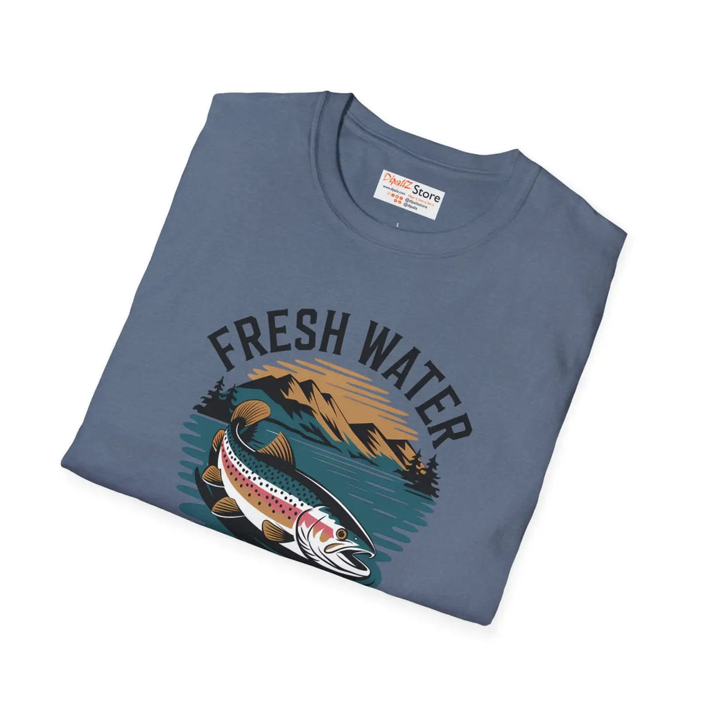 Fresh Water Hunters Unisex Softstyle Tee - Fishing Gear - DipaliZ