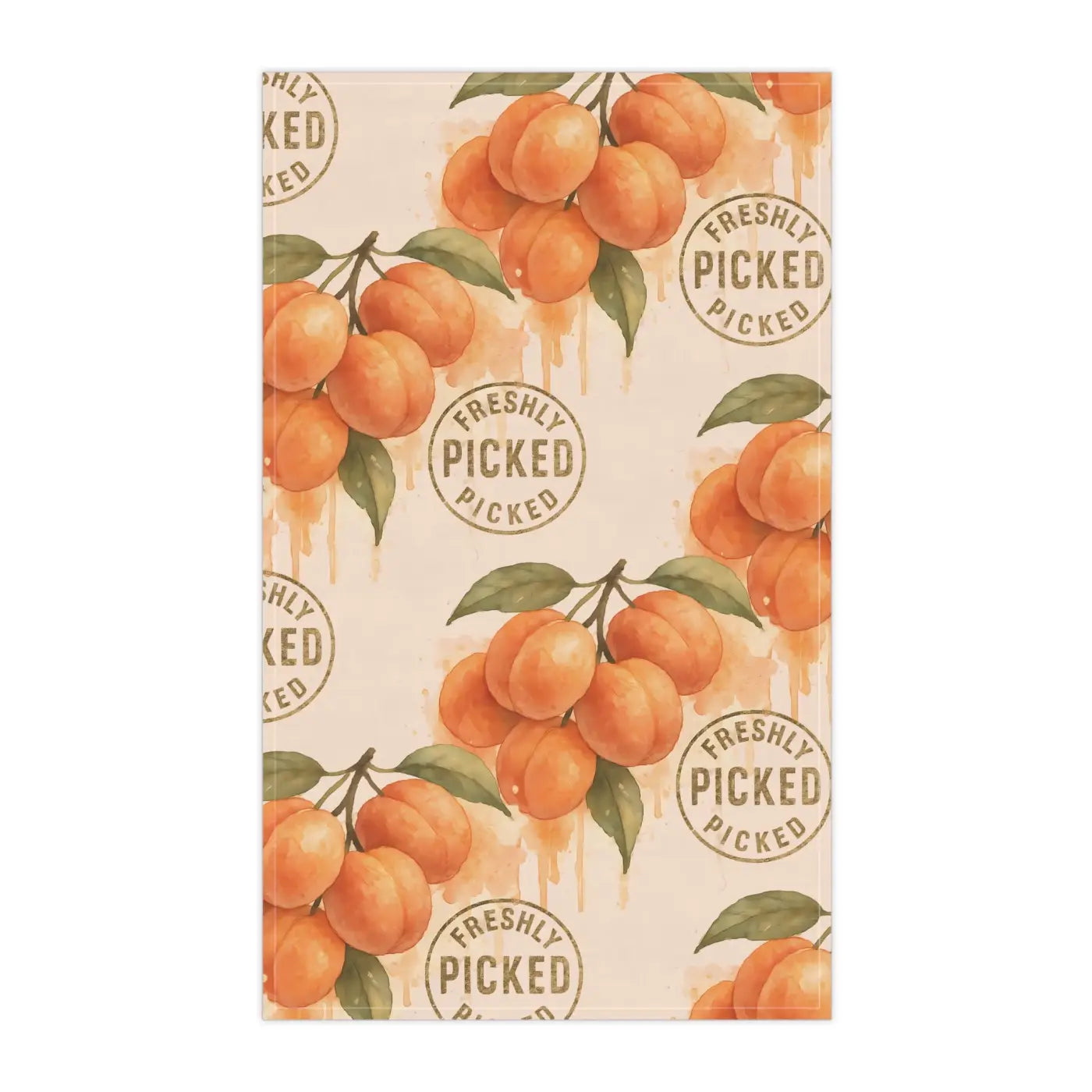 Peaches Tea Towels - Farmhouse Charm Kitchen Decor - DipaliZ