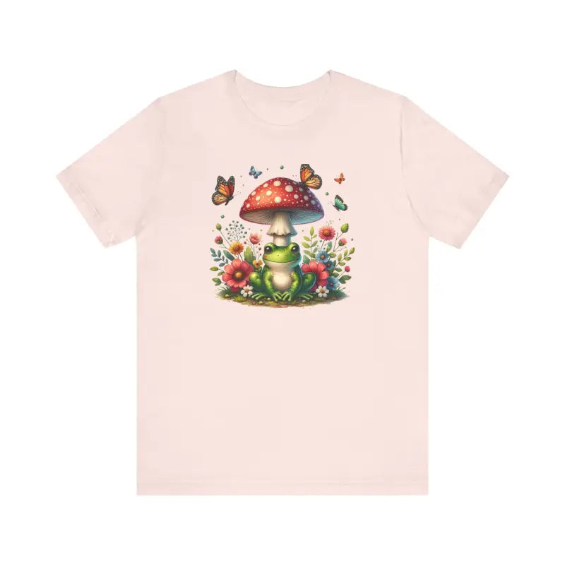Frog and Mushroom Unisex Jersey - Cottagecore Comfort - DipaliZ