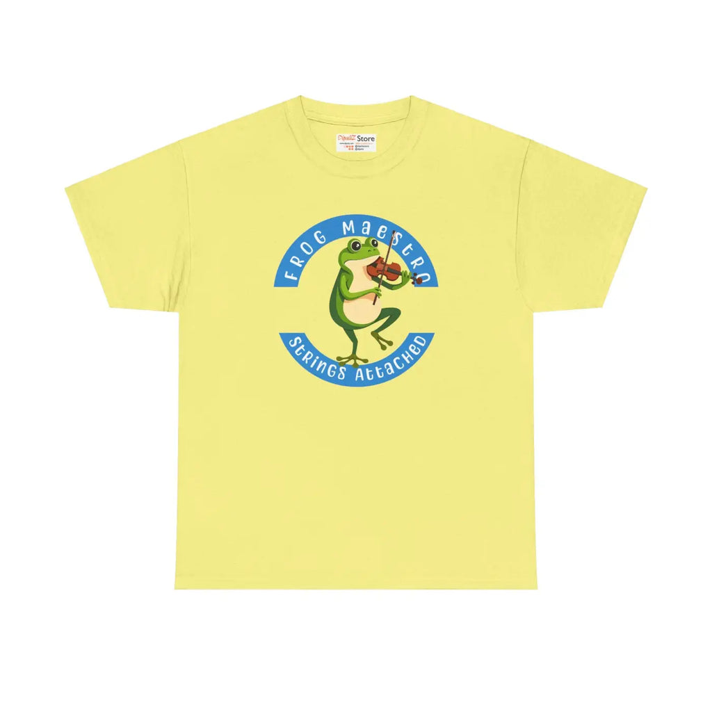 Frog Violin Vibes Unisex Heavy Cotton Tee - DipaliZ