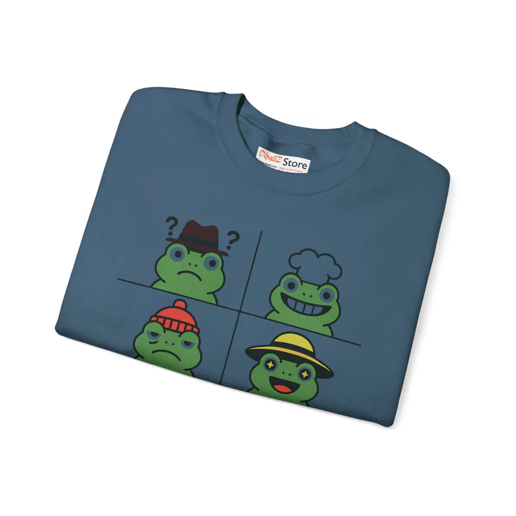 Cute Frog Sweatshirt - Unisex Crewneck Comfort - DipaliZ