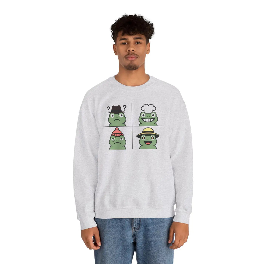 Cute Frog Sweatshirt - Unisex Crewneck Comfort - DipaliZ