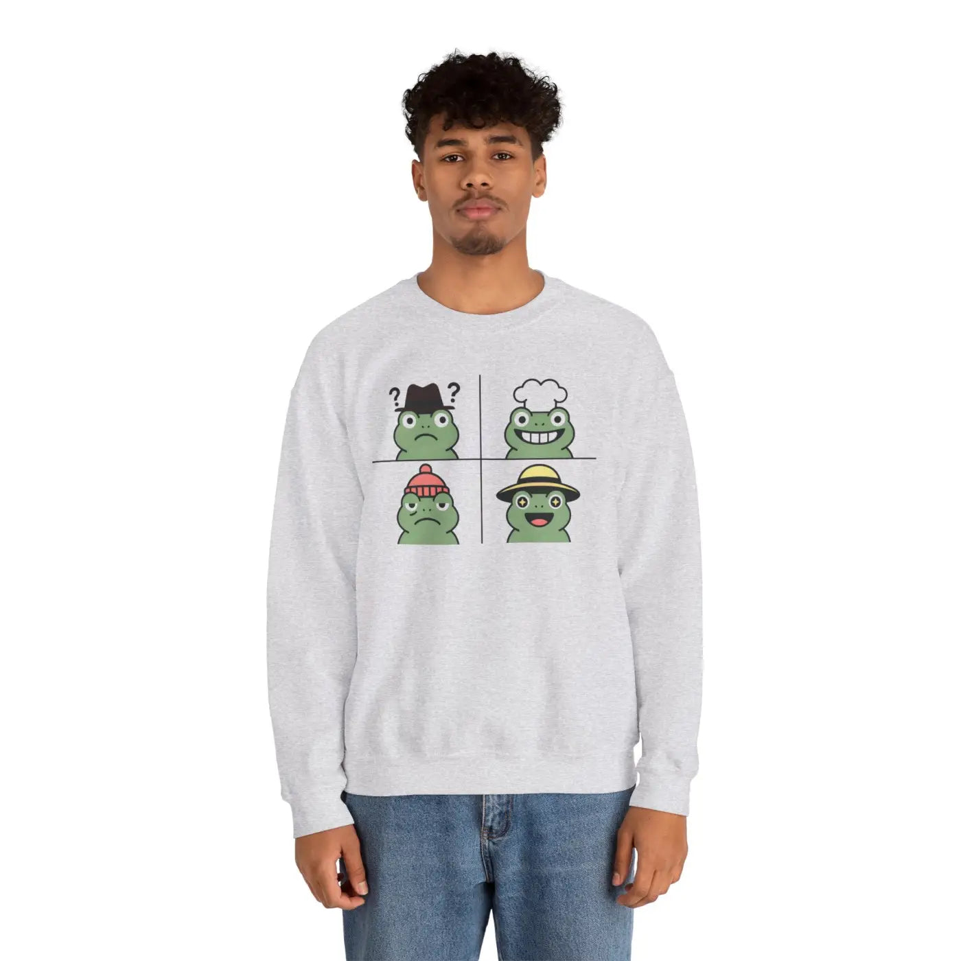Cute Frog Sweatshirt - Unisex Crewneck Comfort - DipaliZ