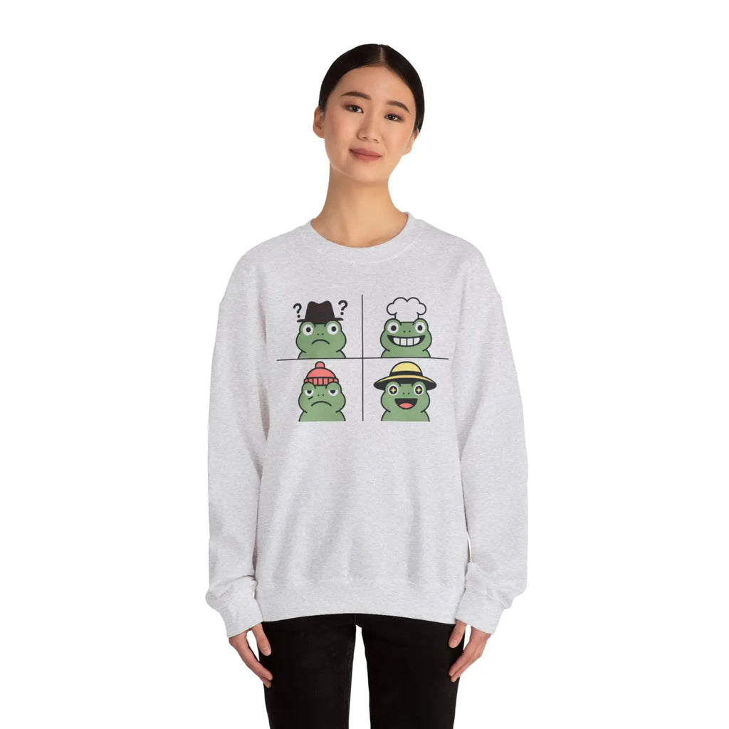 Cute Frog Sweatshirt - Unisex Crewneck Comfort - DipaliZ