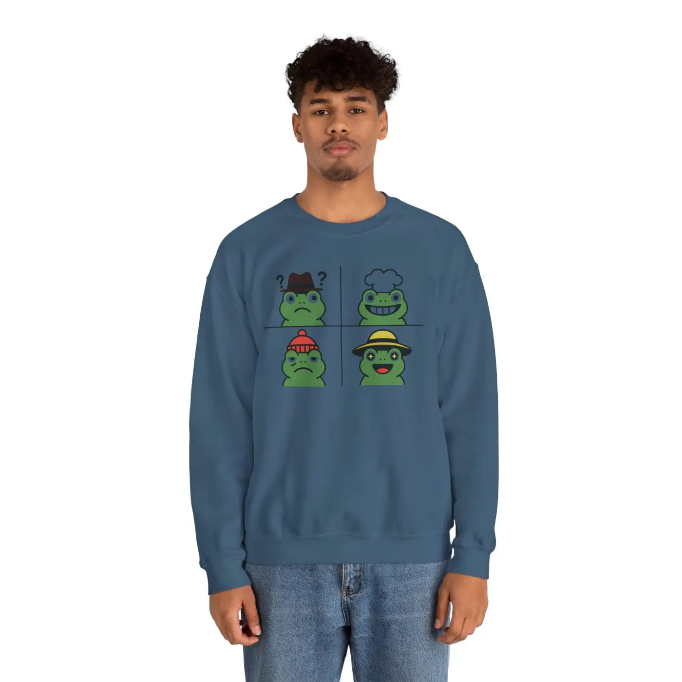Cute Frog Sweatshirt - Unisex Crewneck Comfort - DipaliZ