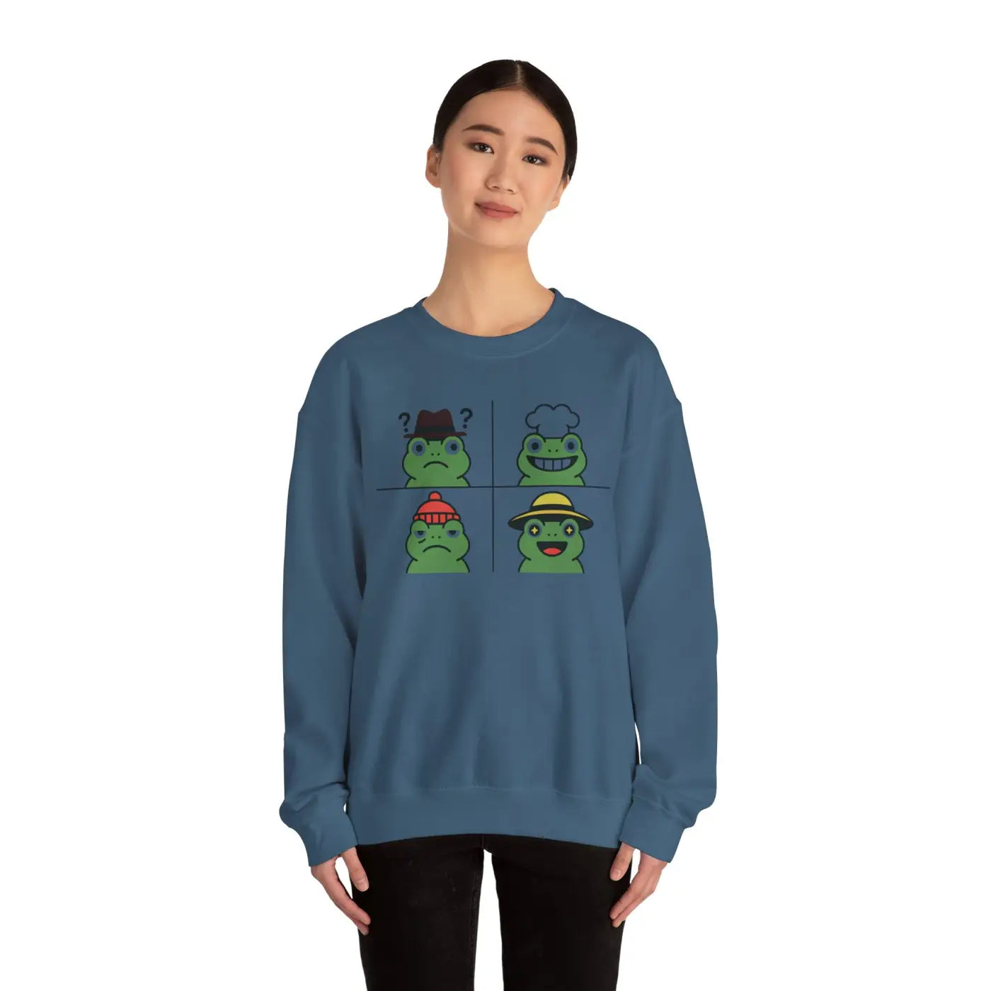 Cute Frog Sweatshirt - Unisex Crewneck Comfort - DipaliZ