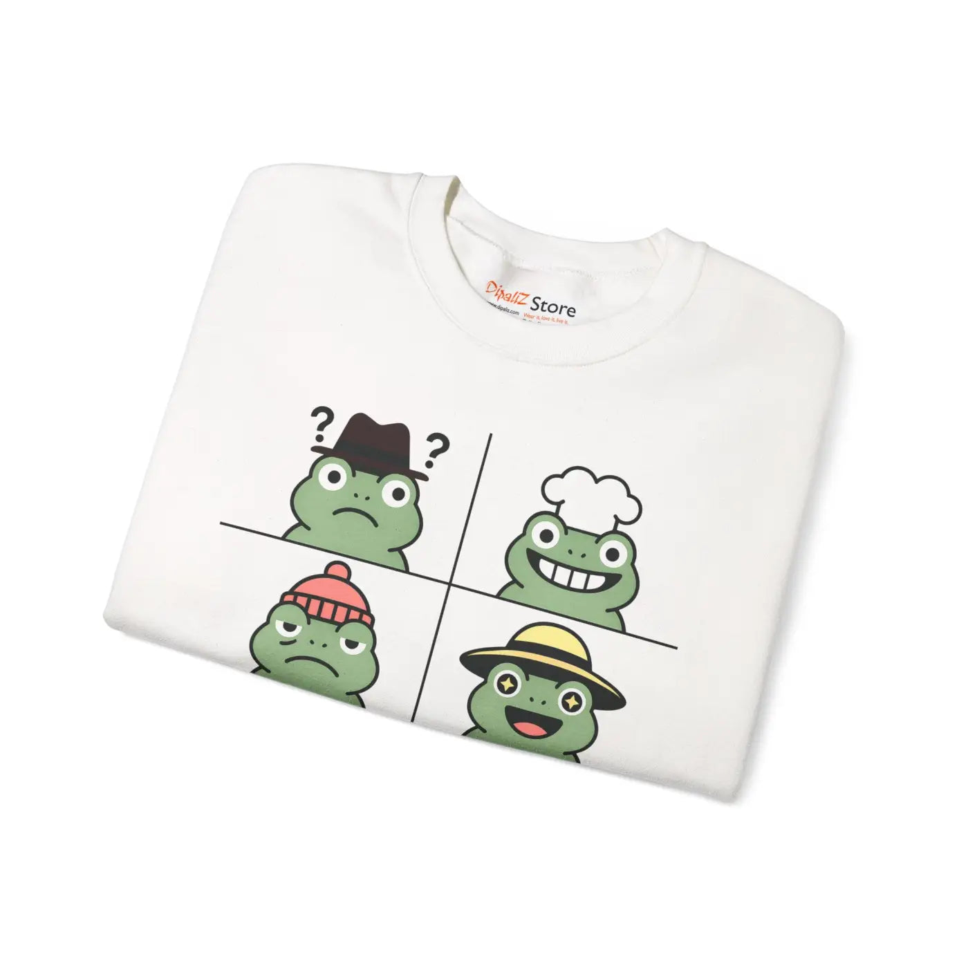 Cute Frog Sweatshirt - Unisex Crewneck Comfort - DipaliZ