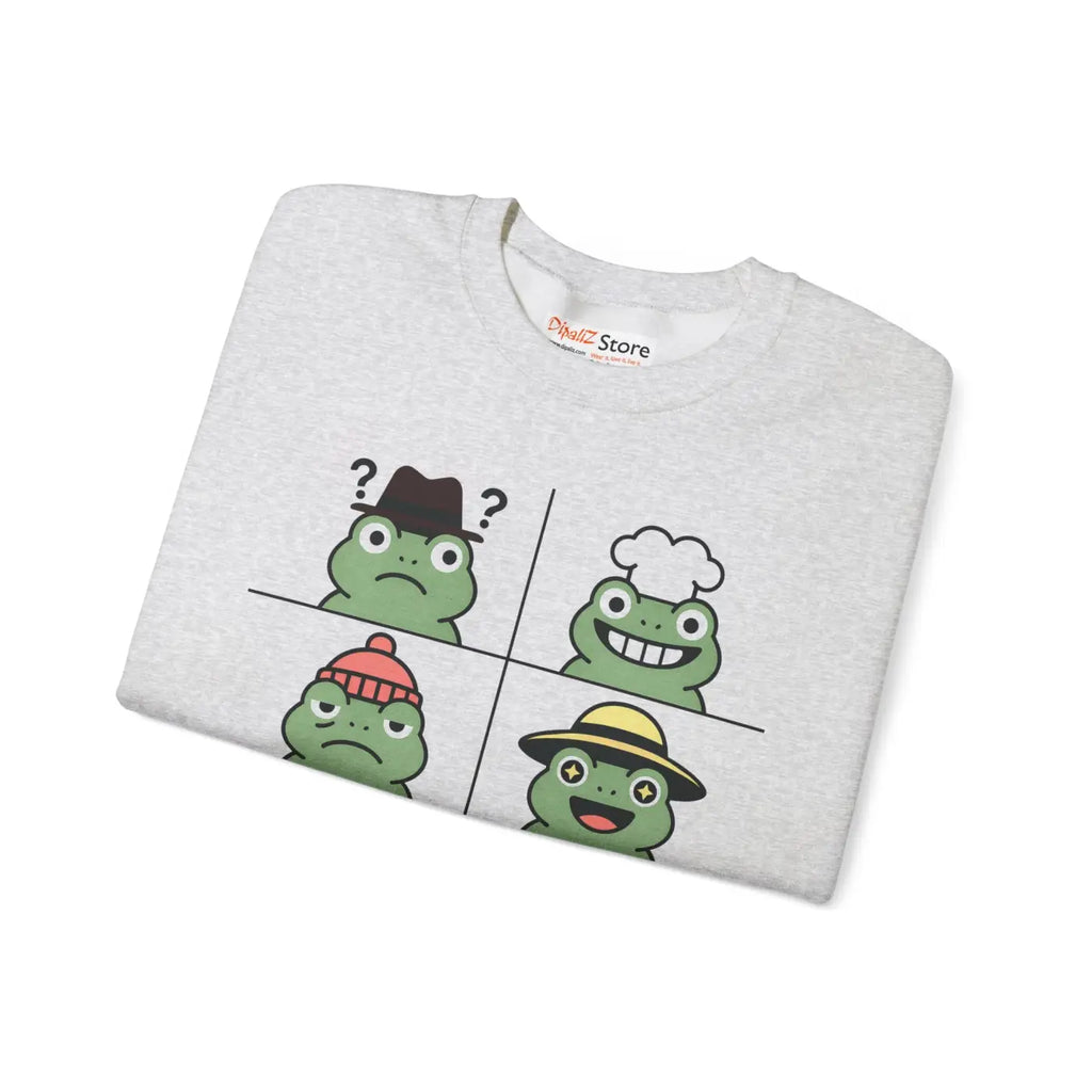 Cute Frog Sweatshirt - Unisex Crewneck Comfort - DipaliZ